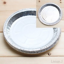 리시안제이 23CM 은박접시 10개입 호일접시 은색접시
