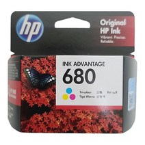 HP 680 정품잉크 F6V27AA F6V26AA [GRE], 컬러(F6V26AA)
