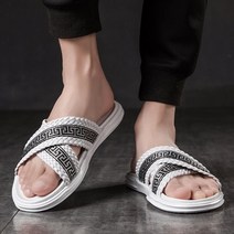 캐주얼패션슬리퍼 리얼가죽 쪼리 남자 트렌드 스타일리쉬 소가죽 캐쥬얼 미끄럼방지 핏아우터 개성 샌들슬리퍼 4804661810