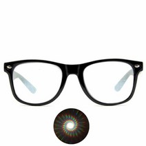 가상현실 vr 게임기 풀세트 1 pc 프리미엄 나선형 회절 3d 프리즘 raves 안경 플라스틱 불꽃 놀이 레이저 쇼 무지개 격자 안경 나선호환, 검은 색