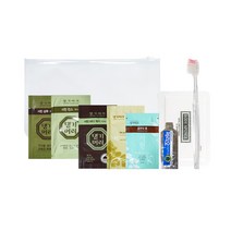 댕기머리 서린 여행용 세트 샴푸 린스 폼 워시 파우치, 1개