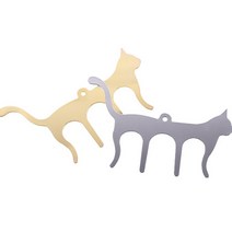 고양이 모양 북클립 골드 실버 책갈피 북마크