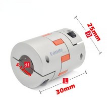 플렉시블조인트 배관 후렉시블 샤프트 BW Three Jaws D25L30 커플러 알루미늄 플럼 플렉시블 커플 링 모터 커넥터 CNC 5 6 6.35 8 10 12mm, 8 x 8