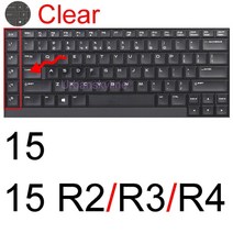 키보드 스킨 루프 포인트 키스킨 에일리언웨어 m15 r7 m17 r5 39, 클리어 15