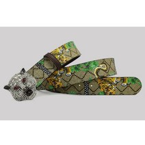 명품 골프 허리 벨트 띠 골프 2022 웨스턴 라인석 타이거 버클 타이거 프린트 가죽 남성 벨트 패션 청바지 인과 바지 남성 벨트, 찢어진 조각, 115cm