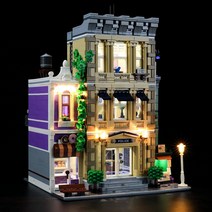 Lego-10278 크리에이터 엑스퍼트 경찰서용 조명 - 레고 빌딩 블록 모델과 호환되는 LED 키트 세트 미포함, 한개옵션0