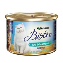 뉴트리나 참치와 닭안심 고양이용 비스트로 캔, 160g, 32개