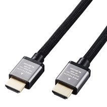 ELECOM HDMI 케이블 1m 프리미엄 4K 2K (60P) 대응 나일론 메쉬 케이블 알루미늄 커넥터 블랙 ECDH-HDP10SBK