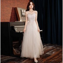 연주복 합창단 무대 공연 성악 스카프선물 셀프웨딩 드레스 D47