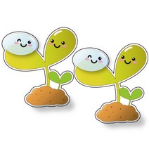 아이꿈터 우드캐릭터/새싹2/2개