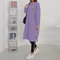 [쏭스타일] HAPPY자수롱맨투맨(기모)