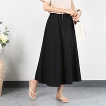 나인뮤즈 밴딩 플레어 가벼운 치마 빅사이즈 ~3XL 모츠린넨스커트