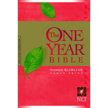 (영문도서) One Year Premium Slimline Bible-NLT-Large Print 10th Anniversary Paperback, Tyndale House Publishers, English, 9781414312446