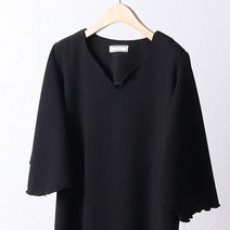 컷팅 날개 소매 미디원피스 204D561S 빅사이즈 여성