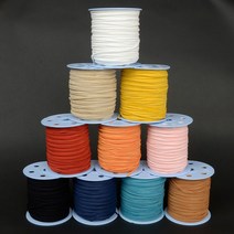 가죽공예 - 코오롱 국내산 샤무드 폭 3mm 끈 *롤단위100야드*, 화이트