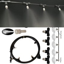 미스트 간이스프링클러패키지 점적단추 압력 스프레이 노즐 6m-18m fog garden, 12m 블랙