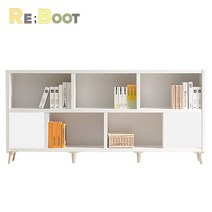 리부트 미니 책장 거실장 2000_2단_A타입_수납, 화이트