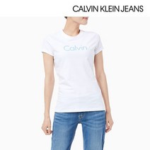 [CalvinKlein]캘빈클라인 로고 티셔츠 화이트 여성용