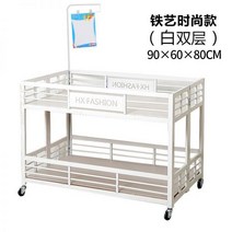 푸드트럭대여 두꺼운 슈퍼마켓 프로모션 테이블 스택 헤드 디스플레이 스탠드 접이식 플로트 트럭 쇼핑몰 자동차, 15/두꺼운 단철 흰색 이중층 트럼펫