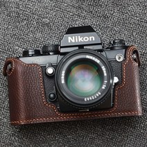 카메라 가죽케이스 Funper 니콘 F3 HP F3T 커버 리얼 소 가방 반세트 베이스 빈티지 액세서리, 08 빈티지 브라운, 08 브라운