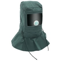 후드 마스크 보호 페이스 샌드블라스팅 모자 보호대 방진 캡 가정용, 01 Dark Green