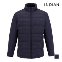 [INDIAN] 체크 배색 사각퀼팅 다운 점퍼_MITCLWW9511