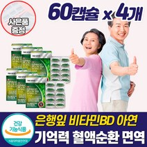 프리미엄 은행잎추출물 혈액순환제 팔 다리 종아리 손끝 손발 저림 개선 영양제 차가움 두뇌 머리 혈행 혈관 관리 개선제 좋은 건강 식품 여성 부모님 50대 60대 70대 추천, 혈액순환영양제_4개_할인_사은품, 4개