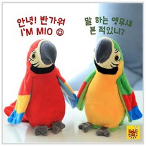 말하는 앵무새 인형 말 따라하는 앵무새 동물 인형 앵무 새 인형 애착 인형 녹음 인형 남아 여아 아동 키즈 건전주 무료, 그린