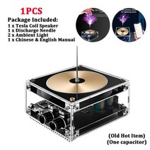 스피커 테슬라코일 음악 테슬라 코일 블루투스 호환 무선 터치 가능 고전력 펄스 전기 아크 발생기 인공 번개, 02 Old Musical Tesla