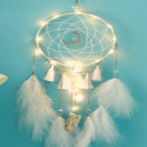 문라이트 태슬 LED 여자아이방꾸미기 드림캐쳐, 민트, LED포함 감겨배송