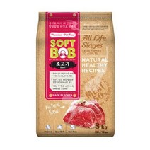 국산 강아지사료 소프트밥 소고기 3kg 애견사료-피엠에스