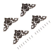 번데기 인서트 너트 넛트 좌대용 m 6 10 아연 합금 가구 코너 브래킷 보석 선물 상자 앨범 피트 다리 코너 보호대 가구 하드웨어, 46mm 브론즈