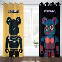 베어브릭 슈프림 카우스 커튼 암막 가리개 인테리어 커텐