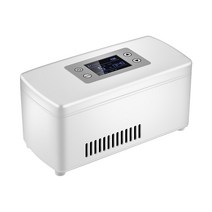 휴대용 인슐린 냉장고 시약 주사 보관 약품냉장고, 흑백상단구성업그레이드 단일배터리 약10시간