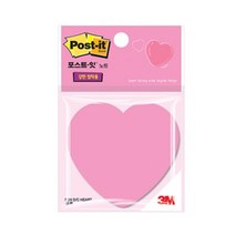 3M 모양 포스트잇 하트 (분홍), 분홍