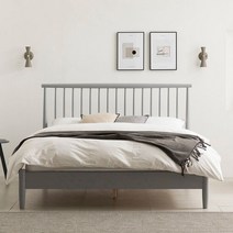 포스트모던 데코 원목 침대 7존 독립매트리스 Q, 화이트워시