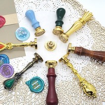 실링왁스 인장 손잡이 스탬프 밀랍 다꾸 청첩장 편지 도장 우드, 2.우드 체리