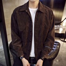 울캐시미어 스웨이드 소재로 고급진 셔츠형자켓 간절기 점퍼