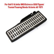 차량용 시거잭 폭스 바겐 골프 5 6 스테인레스 발판 페달 제타 Scirocco Passat CC TIGUAN Touareg Skoda O, 01 Black