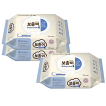 보솜이 베이비 케어 아기 물티슈 캡형, 180매, 3개