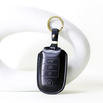 핑키프로미스 기아자동차 무료 각인 K3쿱 더 올 뉴 K5 프라이드 쏘렌토R 카렌스 스포티지 QL R 카니발 쏘울 스토닉 니로 천연가죽 스마트키 케이스 키홀더 키링 차키 커버, 블랙