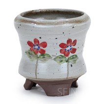 여주 꽃그림 수제 옹기화분 - 화분 다육이화분 다육 미니화분 다육이 토분 도자기 국내화분 토기분 옹기화분 소형화분 중형화분, 05_세인_여주 옹기화분_NO_05