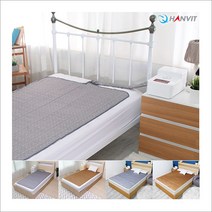 한빛 OMC 원단 1mm 초슬림 무소음 숨쉬는 보일러 온수 매트 2L 대용량 싱글 더블, 더블(원난방), 그레이