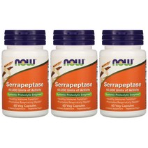 나우푸드 세라펩타제 60베지캡슐 3통 Serrapeptase