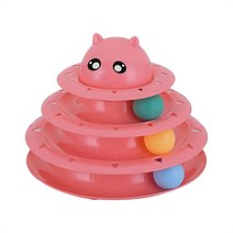 캣폴 베란다펫도어 원목캣타워 캣타워DIY 3/4 레벨 고양이 장난감 타워 훈련 놀이 접시 새끼 트랙 디스크 정보 트리플 텀블러, [01] Cat Pink