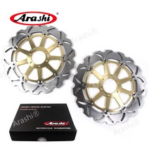 Arashi 1 Set 320mm / 267mm YAMAHA FZR GENESIS 1000 1987 1988 1989 풀 플로팅 CNC 프런트 리어 브레이크 디스크 로터 FZR10, [05] Gold Front Discs