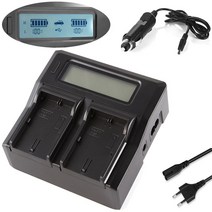 듀얼 LCD 빠른 소니호환 HXR-NX5 HXR-NX5E HXR-NX5N HXR-NX5P HXR-NX5R HXR-NX5U HXR-NX100 HXR-NX200 NXCA, 한개옵션0