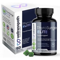 Tthyrosurge Elite 요오드가 함유된 신체 갑상선 지원 보충 젤리 에너지 기분 및 집중력 도움 비 GMO 구미 블래더랙 다시마 B12 구리 60정
