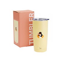 핑구 Pingu 2세대 클래식 뉴트로 보온/보냉 텀블러, 옐로우
