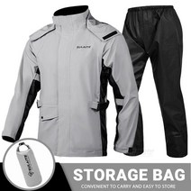 우의 남성 바이크 오토바이 비옷 모터 재킷 바지 바이커 세트 비 방수 여성 의류, [06] XXXL, [06] SLT0902 Gray